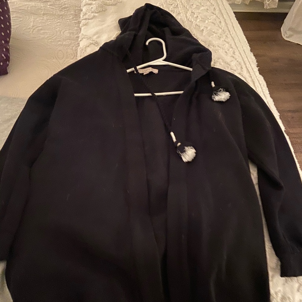 Black loft hooded cardigan
